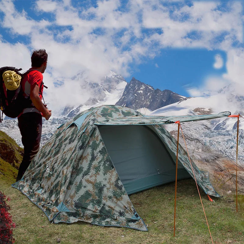flytop tent Flytop 2-3Persons 4Seasons Skirt Tent Camping Outdoor Double Layers Al – DC Hunt Club