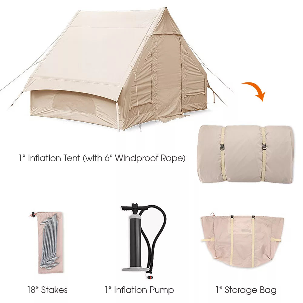 Large Camping Tent Waterproof Inflatable Tent House Tents 10 Person for Family Hiking Caming Backpacking Travel Beach Equipment