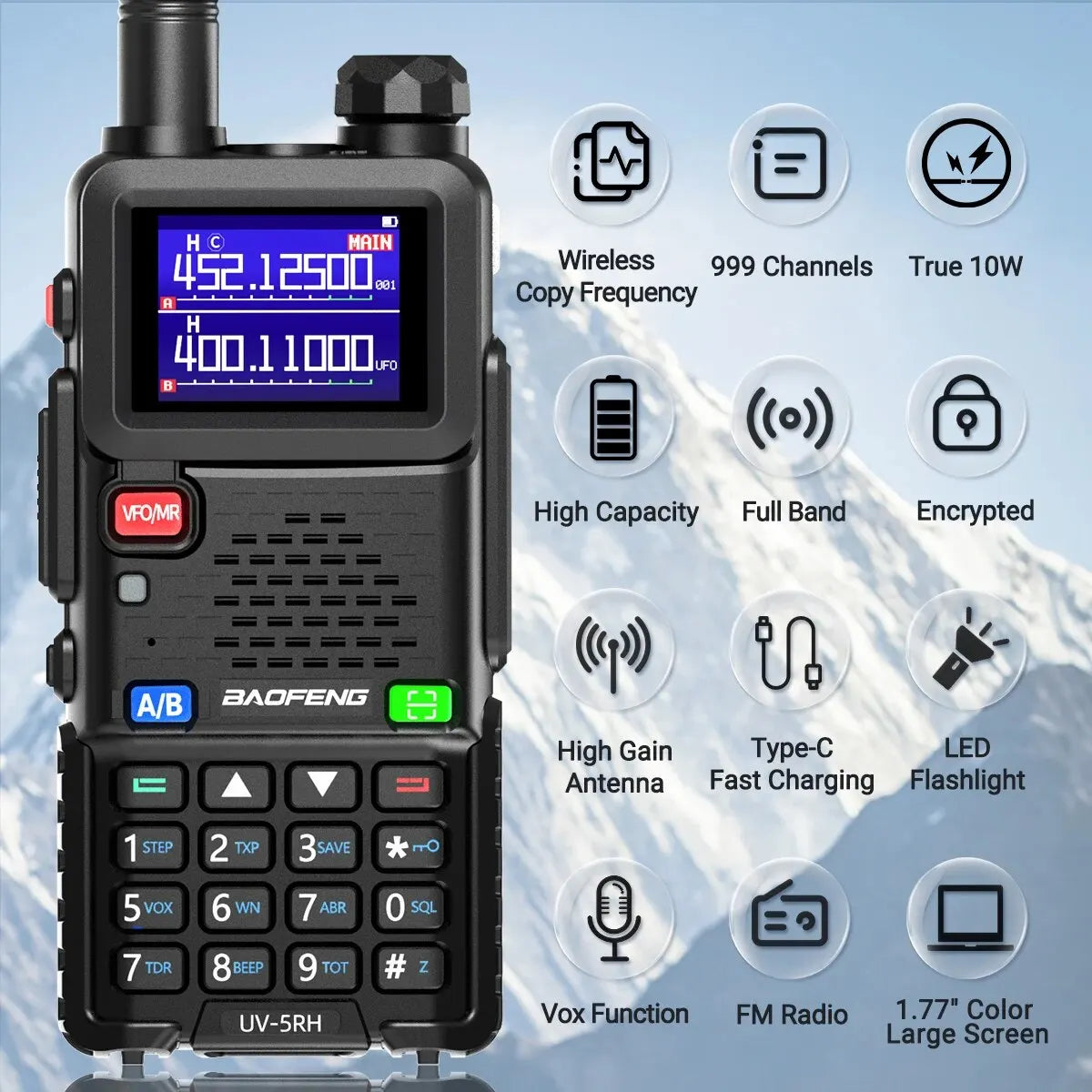 UV 5RH 10W Full Bands Walkie Talkie