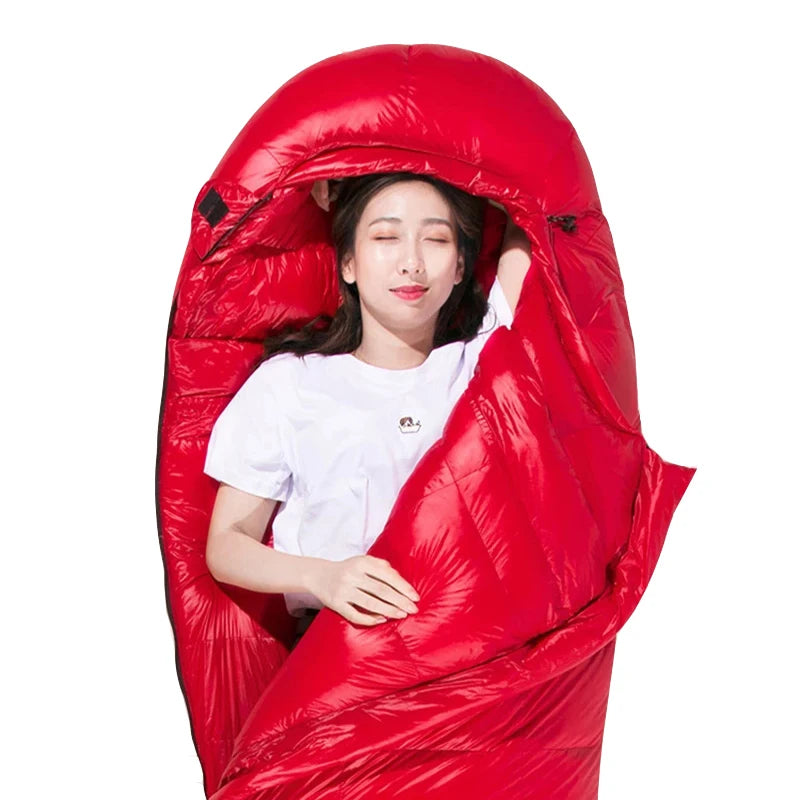 95% White Goose Down Mummy Sleeping Bag