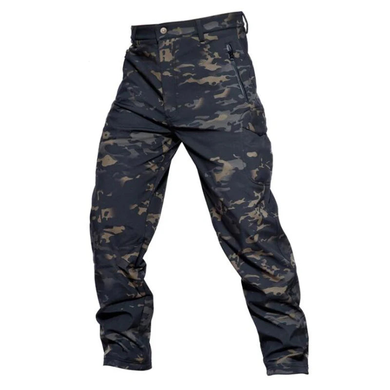 Shark Skin Softshell Black Pants Military Tactical Pants Waterproof Airsoft CS Camouflage Hutning Hiking Pants