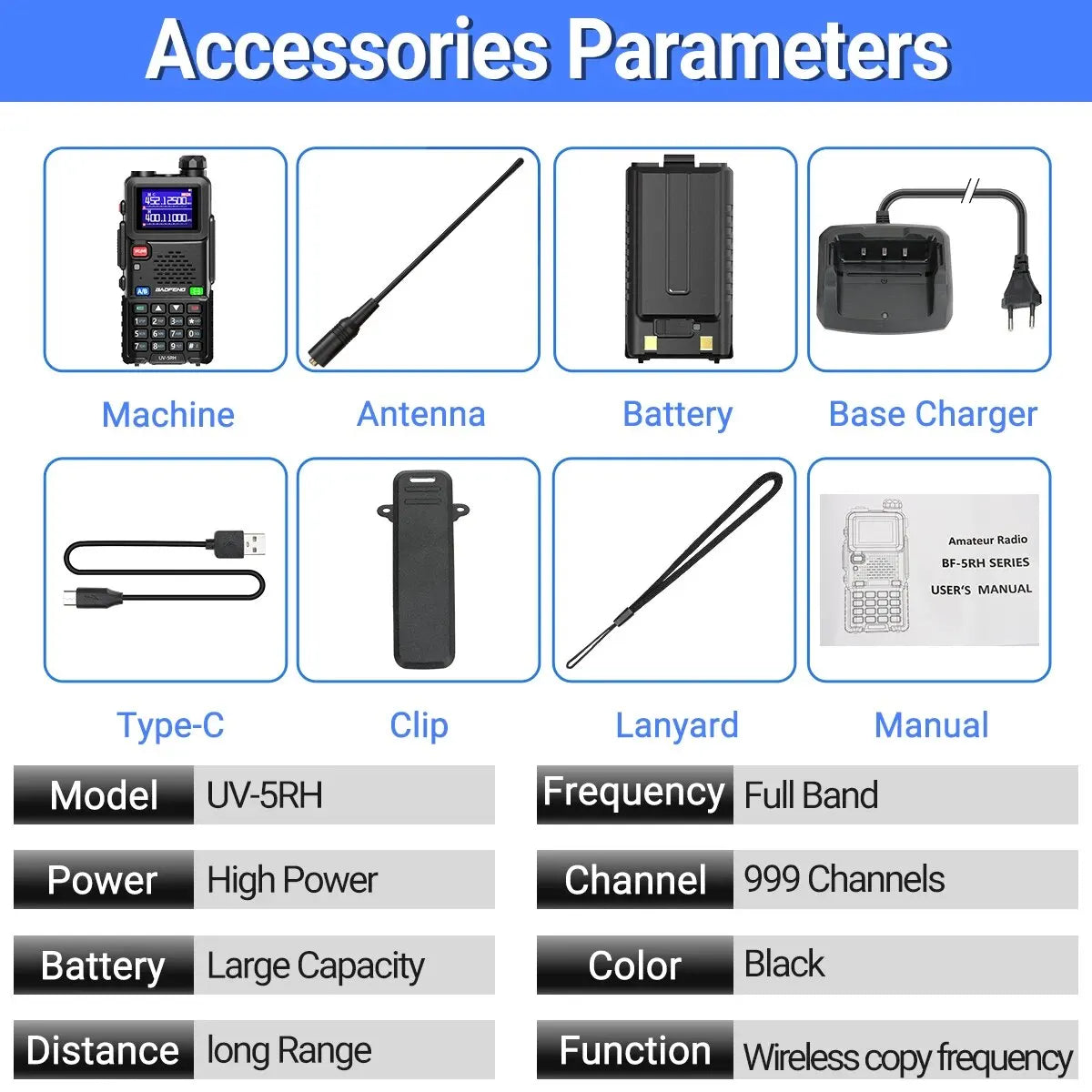 UV 5RH 10W Full Bands Walkie Talkie